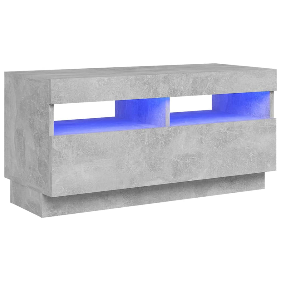 Tv-Meubel Met Led-Verlichting 80 x 35 x 40 cm Betongrijs