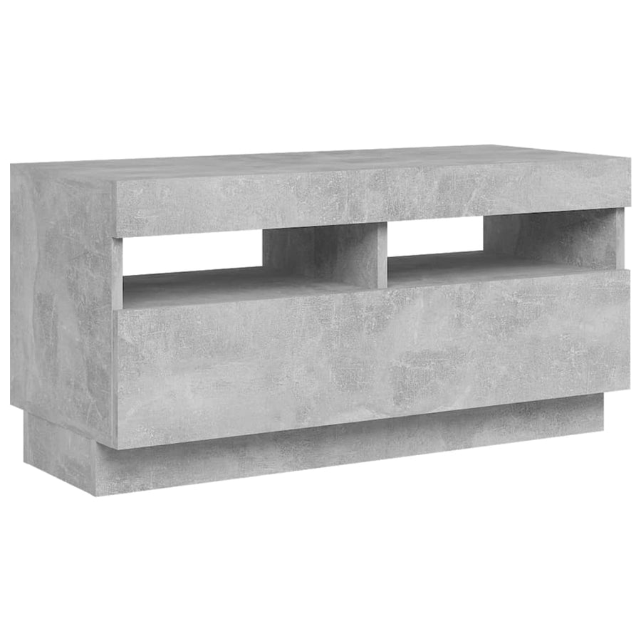 Tv-Meubel Met Led-Verlichting 80 x 35 x 40 cm Betongrijs