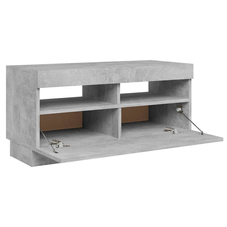 Tv-Meubel Met Led-Verlichting 80 x 35 x 40 cm Betongrijs