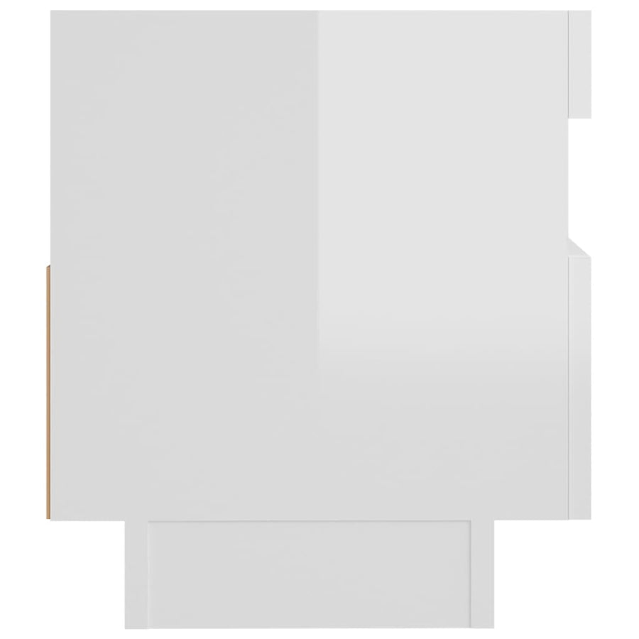 Tv-Meubel Met Led-Verlichting 80 x 35 x 40 cm Hoogglans wit