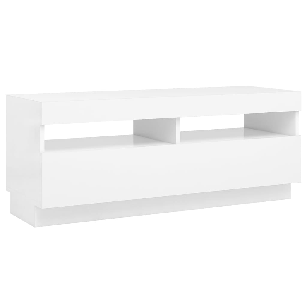 Tv-Meubel Met Led-Verlichting 100 x 35 x 40 cm Wit