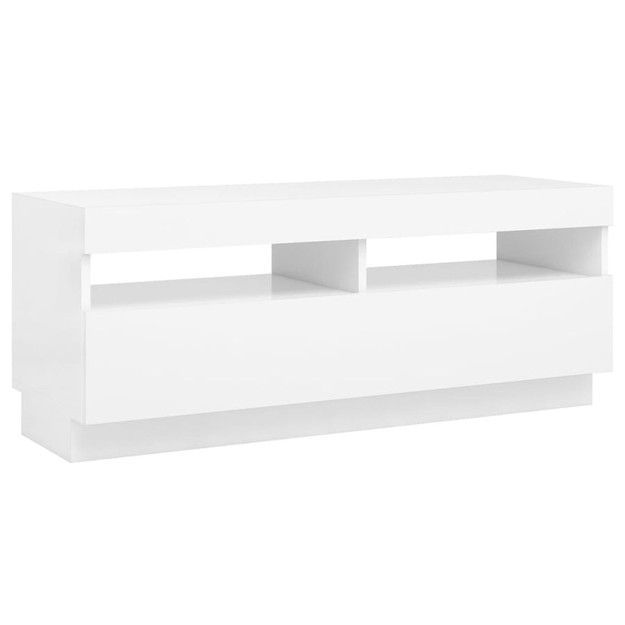 Tv-Meubel Met Led-Verlichting 100 x 35 x 40 cm Wit