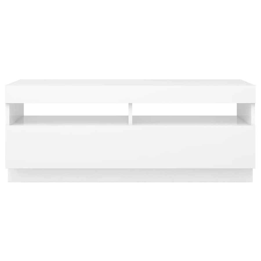 Tv-Meubel Met Led-Verlichting 100 x 35 x 40 cm Wit