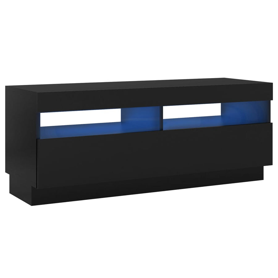 Tv-Meubel Met Led-Verlichting 100 x 35 x 40 cm Zwart