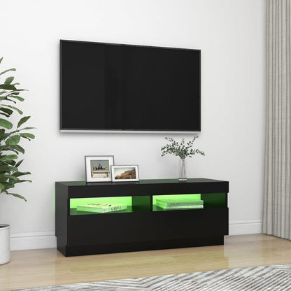 Tv-Meubel Met Led-Verlichting 100 x 35 x 40 cm Zwart
