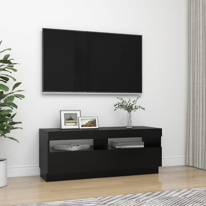 Tv-Meubel Met Led-Verlichting 100 x 35 x 40 cm Zwart