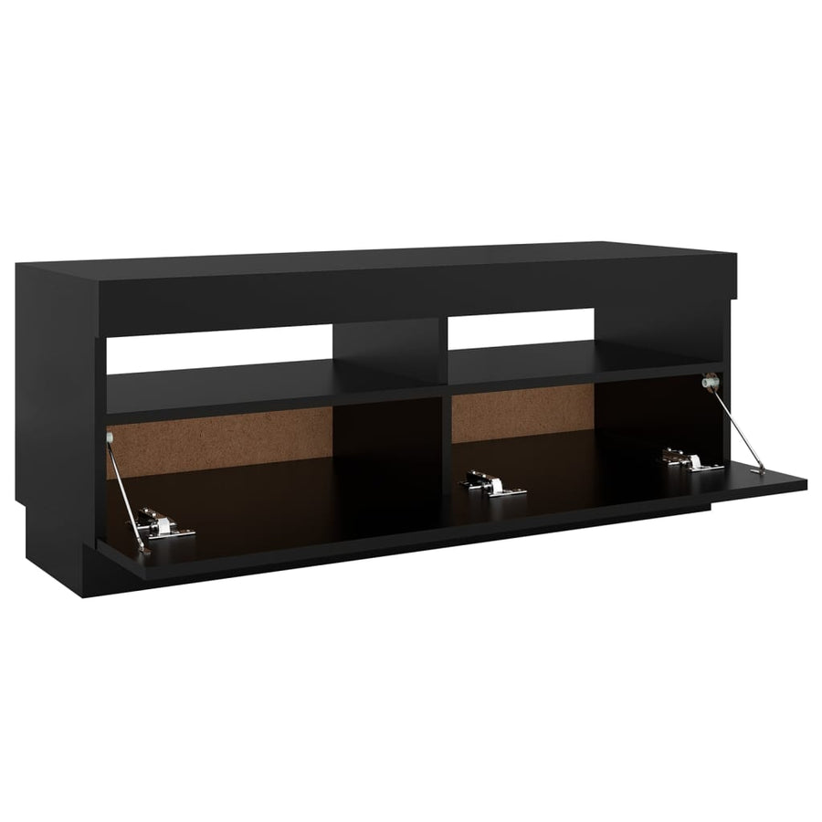Tv-Meubel Met Led-Verlichting 100 x 35 x 40 cm Zwart