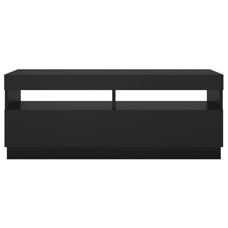 Tv-Meubel Met Led-Verlichting 100 x 35 x 40 cm Zwart
