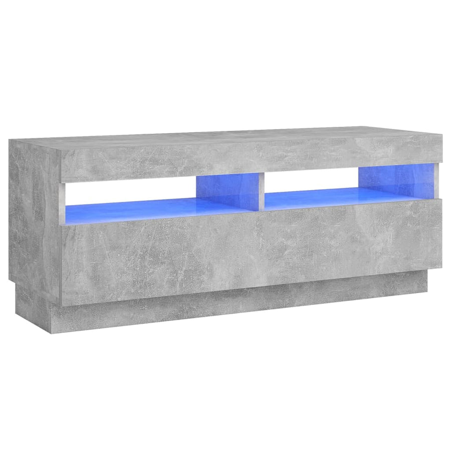Tv-Meubel Met Led-Verlichting 100 x 35 x 40 cm Betongrijs