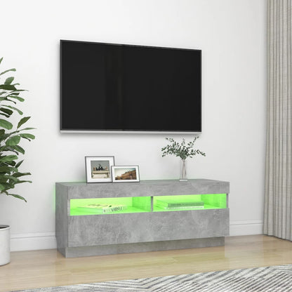 Tv-Meubel Met Led-Verlichting 100 x 35 x 40 cm Betongrijs