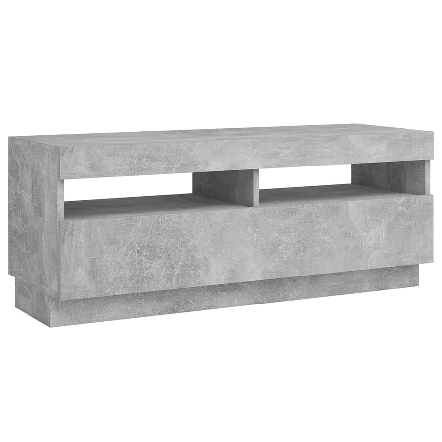 Tv-Meubel Met Led-Verlichting 100 x 35 x 40 cm Betongrijs