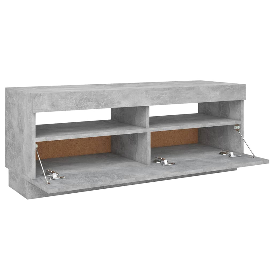 Tv-Meubel Met Led-Verlichting 100 x 35 x 40 cm Betongrijs