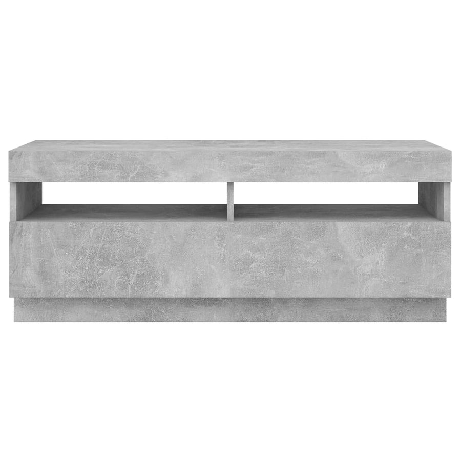 Tv-Meubel Met Led-Verlichting 100 x 35 x 40 cm Betongrijs