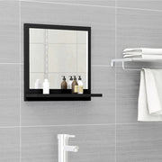 Bathroom mirror 40x10.5x37 cm treated wood black