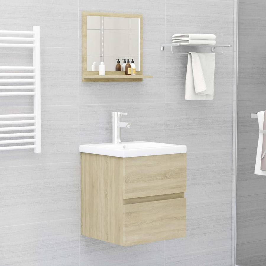 Badkamerspiegel 40X0,5X37 Cm Spaanplaat Kleurig Sonoma eiken 40 cm