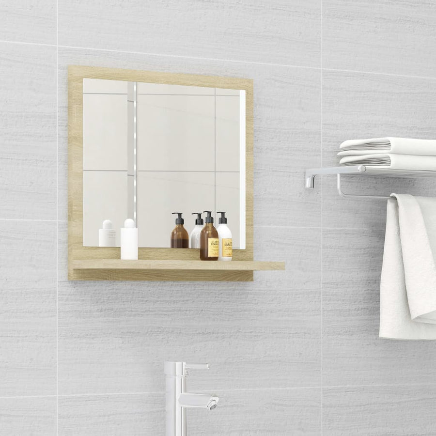 Badkamerspiegel 40X0,5X37 Cm Spaanplaat Kleurig Sonoma eiken 40 cm