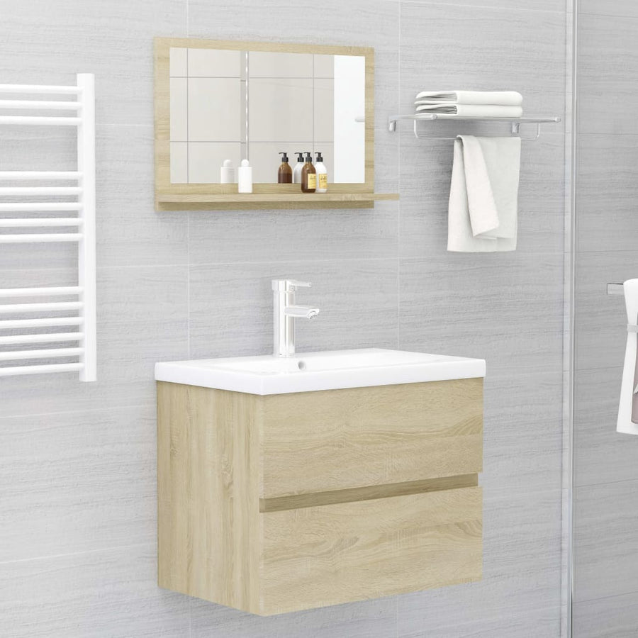 Badkamerspiegel 60X0,5X37 Cm Spaanplaat Kleurig Sonoma eiken 60 cm