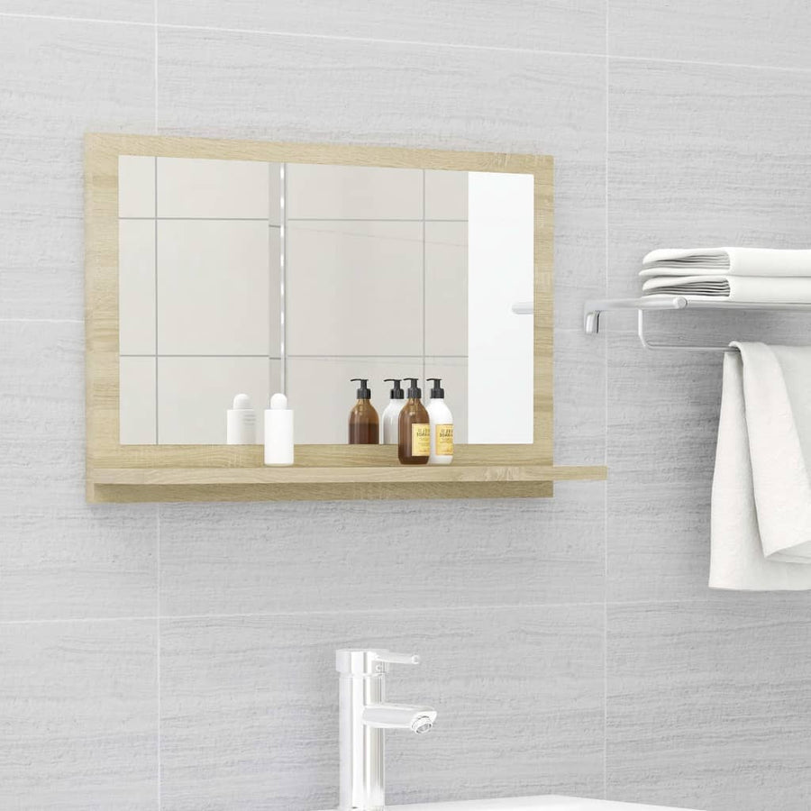 Badkamerspiegel 60X0,5X37 Cm Spaanplaat Kleurig Sonoma eiken 60 cm