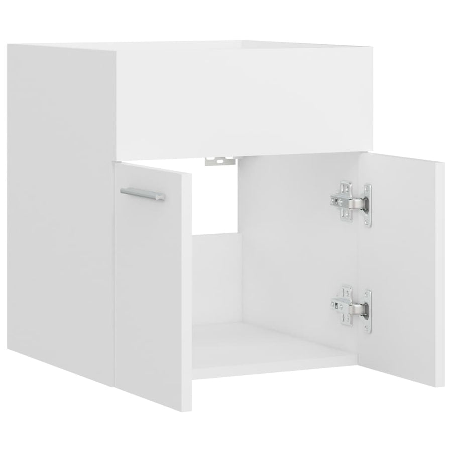 Wastafelkast 4X38,5X46 Cm Bewerkt Hout 41 x 38.5 x 46 cm Wit