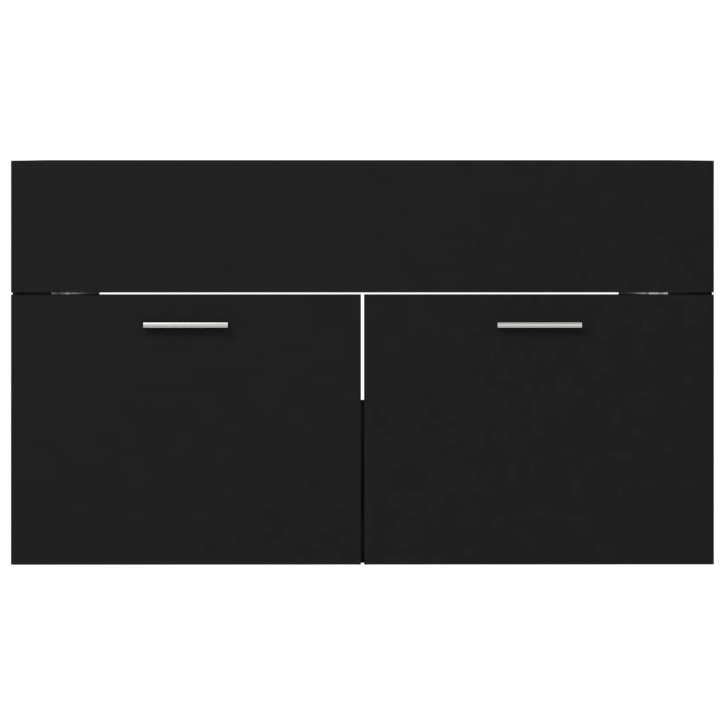 Wastafelkast 80X38,5X46 Cm Spaanplaat 80 x 38.5 x 46 cm Zwart