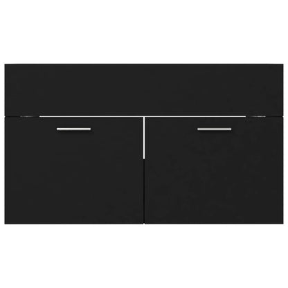 Wastafelkast 80X38,5X46 Cm Spaanplaat 80 x 38.5 x 46 cm Zwart