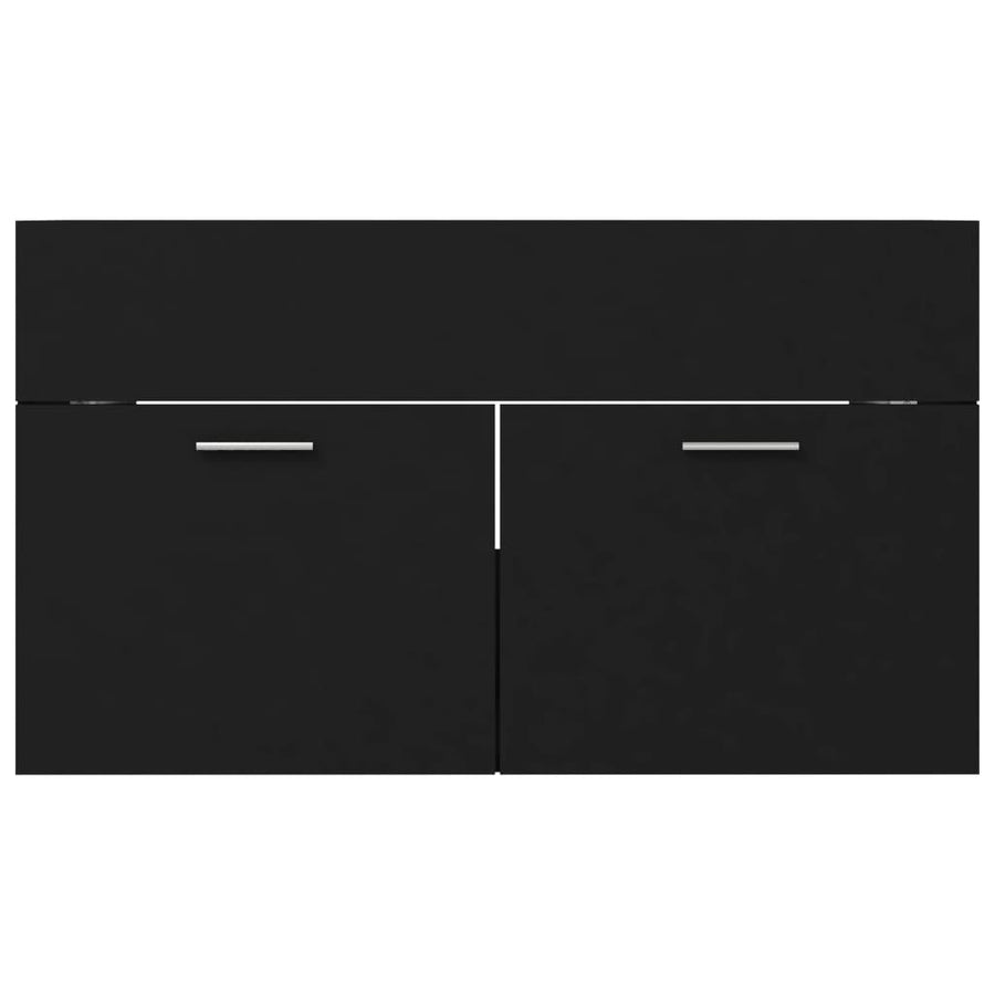 Wastafelkast 80X38,5X46 Cm Spaanplaat 80 x 38.5 x 46 cm Zwart