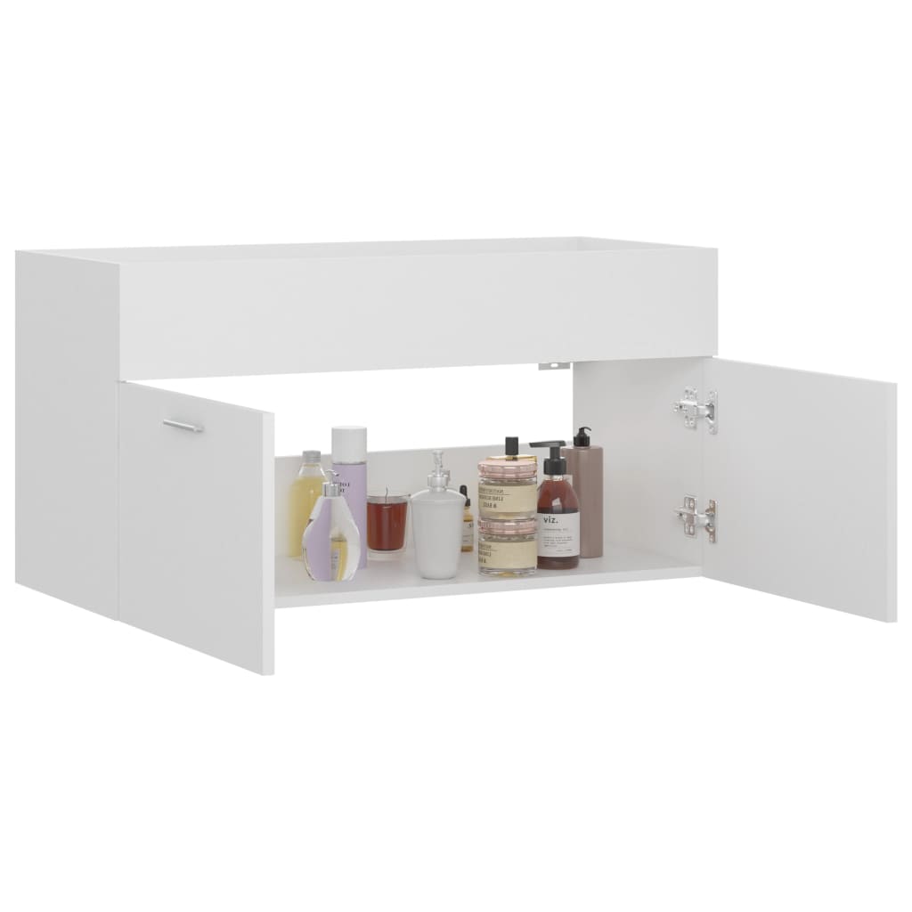 Wastafelkast 90X38,5X46 Cm Spaanplaat 90 x 38.5 x 46 cm Wit
