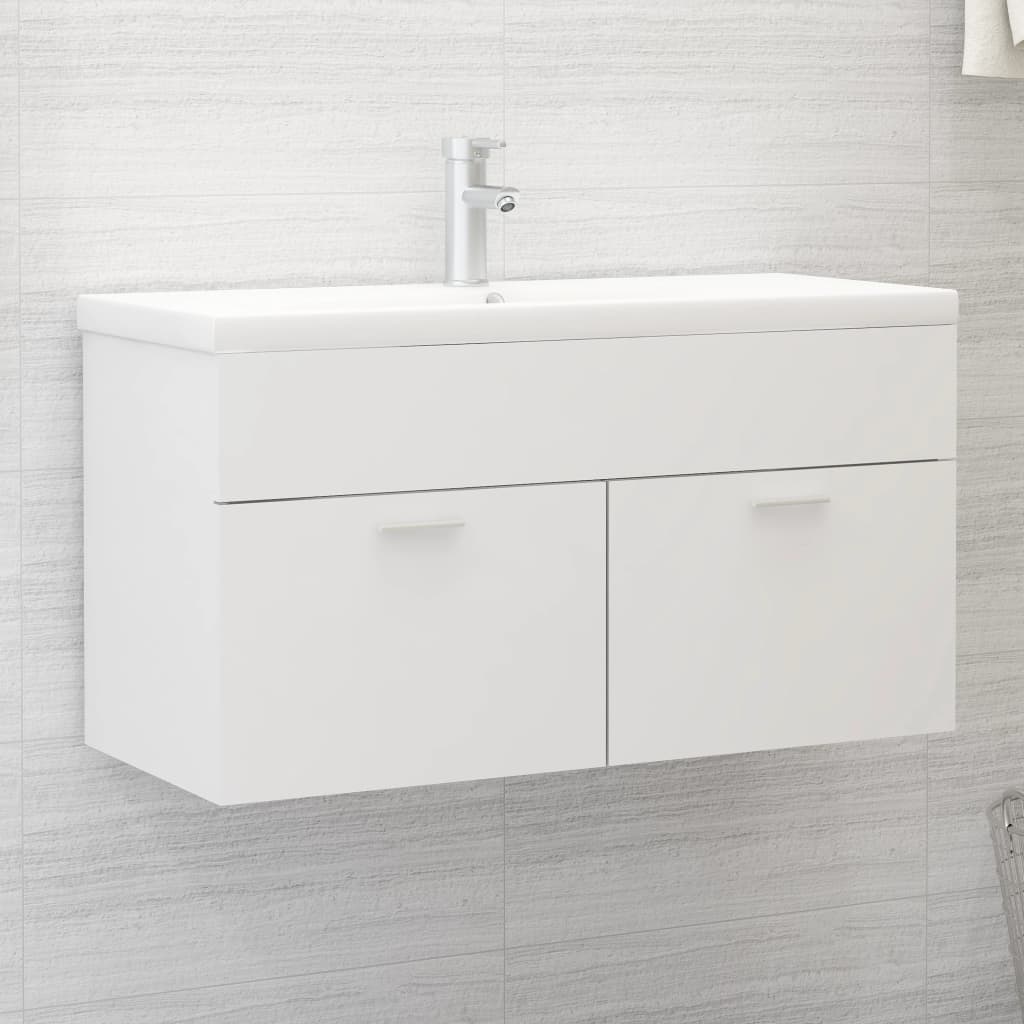 Wastafelkast 90X38,5X46 Cm Spaanplaat 90 x 38.5 x 46 cm Wit