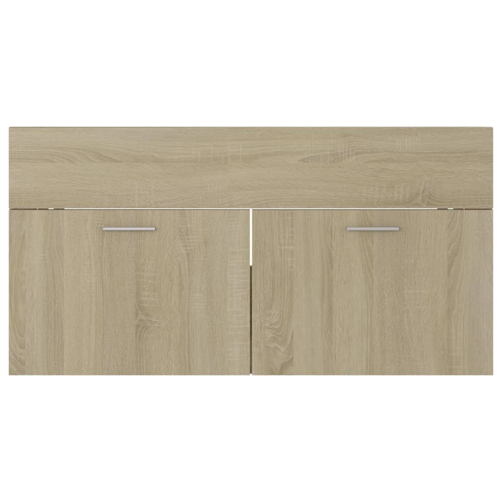 Wastafelkast 90X38,5X46 Cm Spaanplaat Kleurig 90 x 38.5 x 46 cm Sonoma eiken