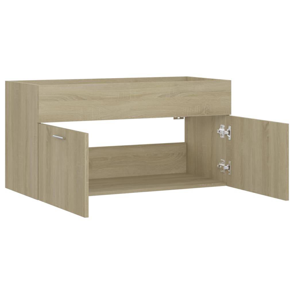 Wastafelkast 90X38,5X46 Cm Spaanplaat Kleurig 90 x 38.5 x 46 cm Sonoma eiken