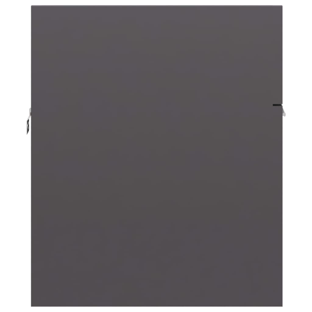 Wastafelkast 90X38,5X46 Cm Spaanplaat 90 x 38.5 x 46 cm Hoogglans grijs