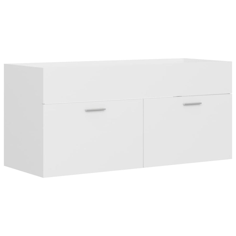 Wastafelkast 100X38,5X46 Cm Bewerkt Hout 100 x 38.5 x 46 cm Wit