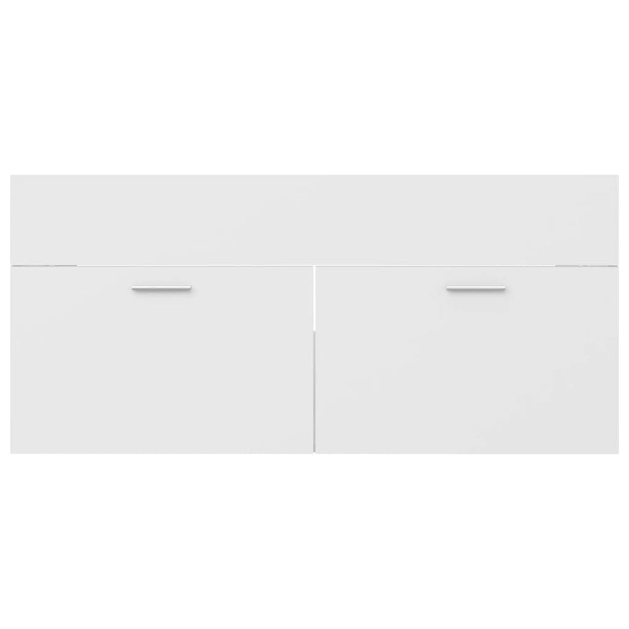 Wastafelkast 100X38,5X46 Cm Bewerkt Hout 100 x 38.5 x 46 cm Wit