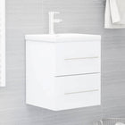 Washbasin cabinet 41x38.5x48 cm engineered wood white