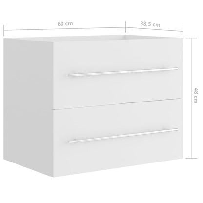 Wastafelkast 60X38,5X48 Cm Spaanplaat 60 x 38.5 x 48 cm Wit