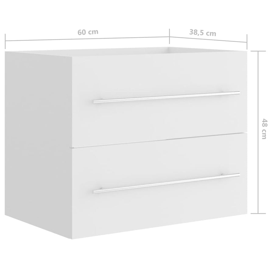 Wastafelkast 60X38,5X48 Cm Spaanplaat 60 x 38.5 x 48 cm Wit