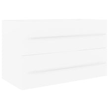 Wastafelkast 80x38,5x48 cm bewerkt hout wit