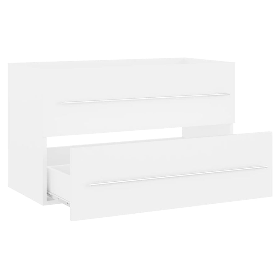 Wastafelkast 80x38,5x48 cm bewerkt hout wit
