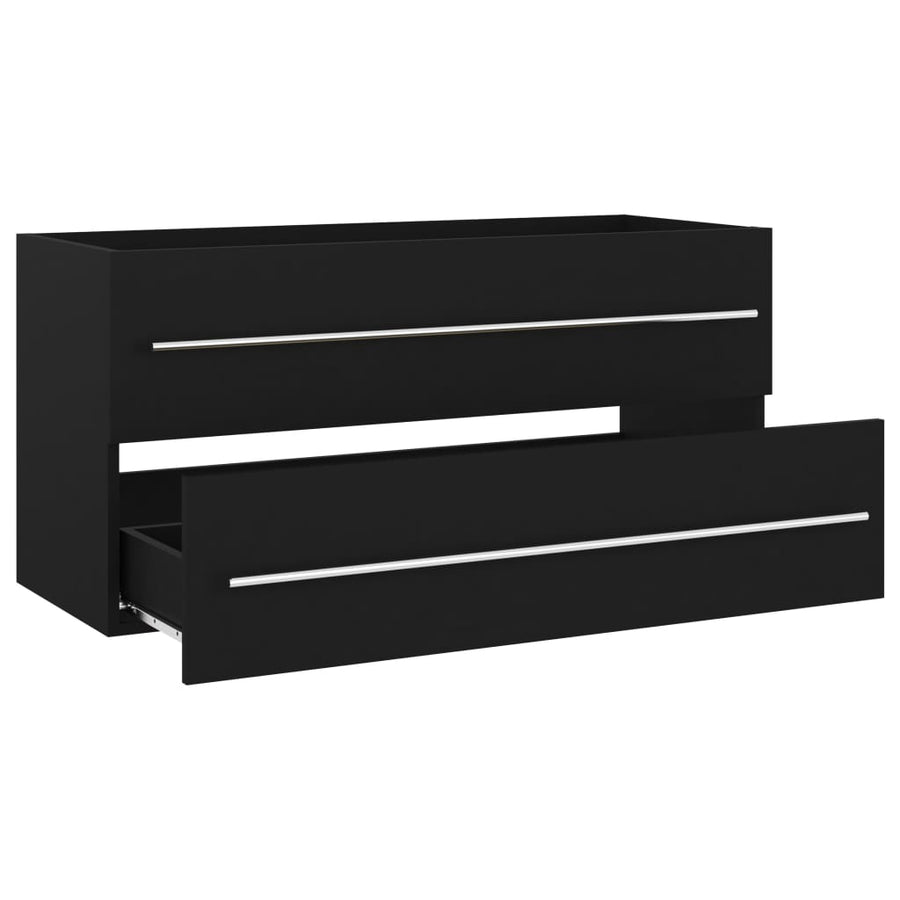 Wastafelkast 100X38,5X48 Cm Spaanplaat Zwart