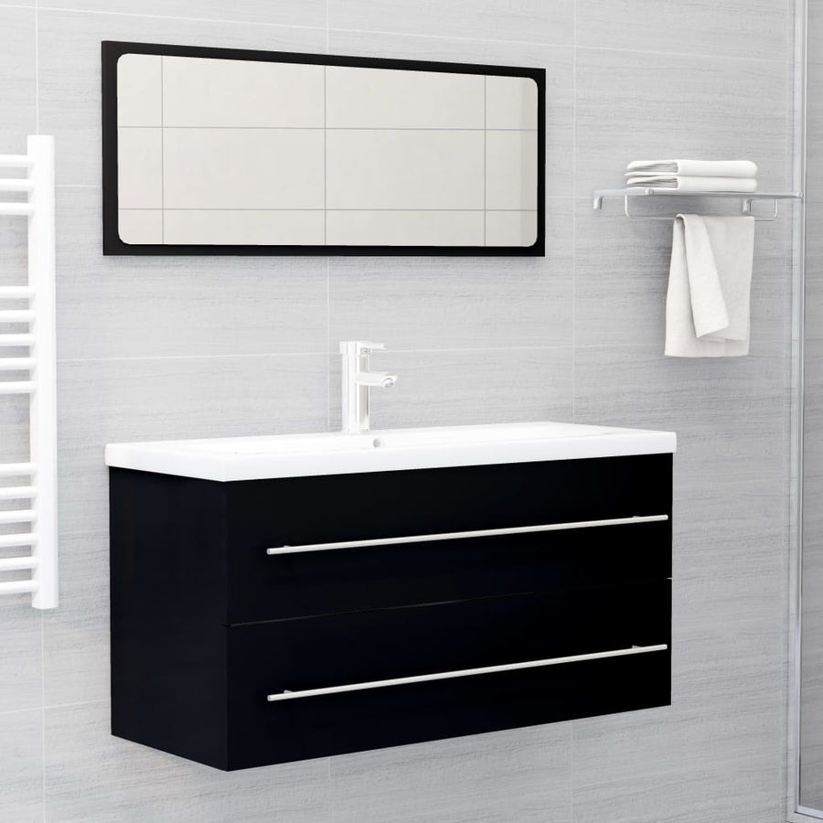 Wastafelkast 100X38,5X48 Cm Spaanplaat Zwart