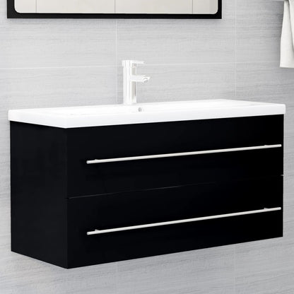 Wastafelkast 100X38,5X48 Cm Spaanplaat Zwart