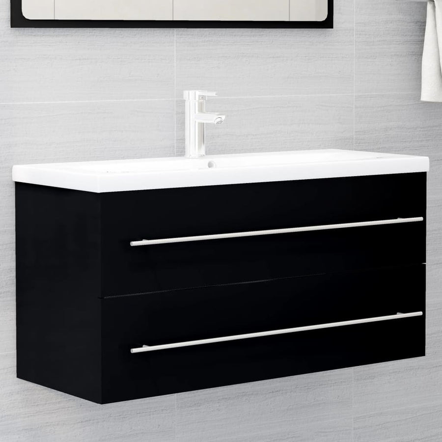 Wastafelkast 100X38,5X48 Cm Spaanplaat Zwart
