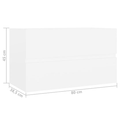Wastafelkast 80X38,5X45 Cm Spaanplaat 80 x 38.5 x 45 cm Wit