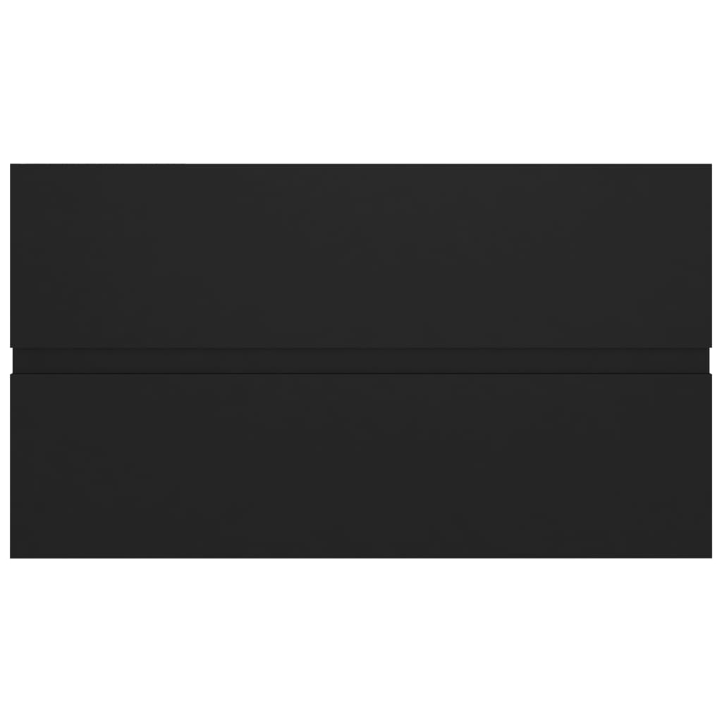 Wastafelkast 80X38,5X45 Cm Bewerkt Hout Zwart 80 x 38.5 x 45 cm