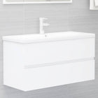 Vanity unit 90x38.5x45 cm engineered wood white
