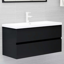 Wastafelkast 90X38,5X45 Cm Spaanplaat 90 x 38.5 x 45 cm Zwart