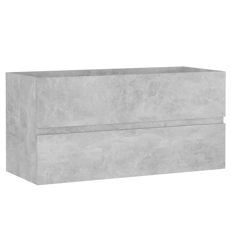 Wastafelkast 90X38,5X45 Cm Spaanplaat 90 x 38.5 x 45 cm Betongrijs