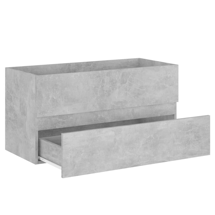 Wastafelkast 90X38,5X45 Cm Spaanplaat 90 x 38.5 x 45 cm Betongrijs