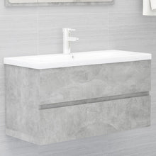 Wastafelkast 90X38,5X45 Cm Spaanplaat 90 x 38.5 x 45 cm Betongrijs