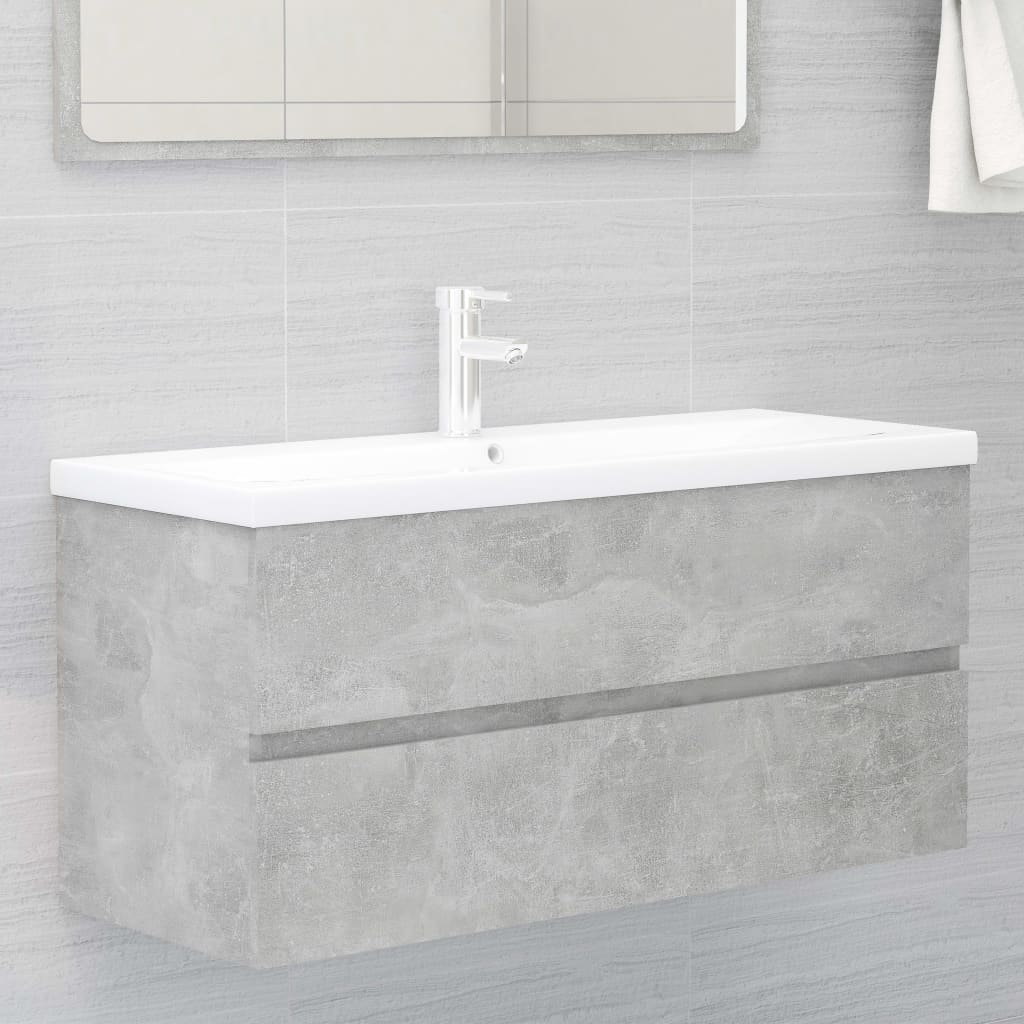 Wastafelkast 00X38,5X45 Cm Spaanplaat 100 x 38.5 x 45 cm Betongrijs